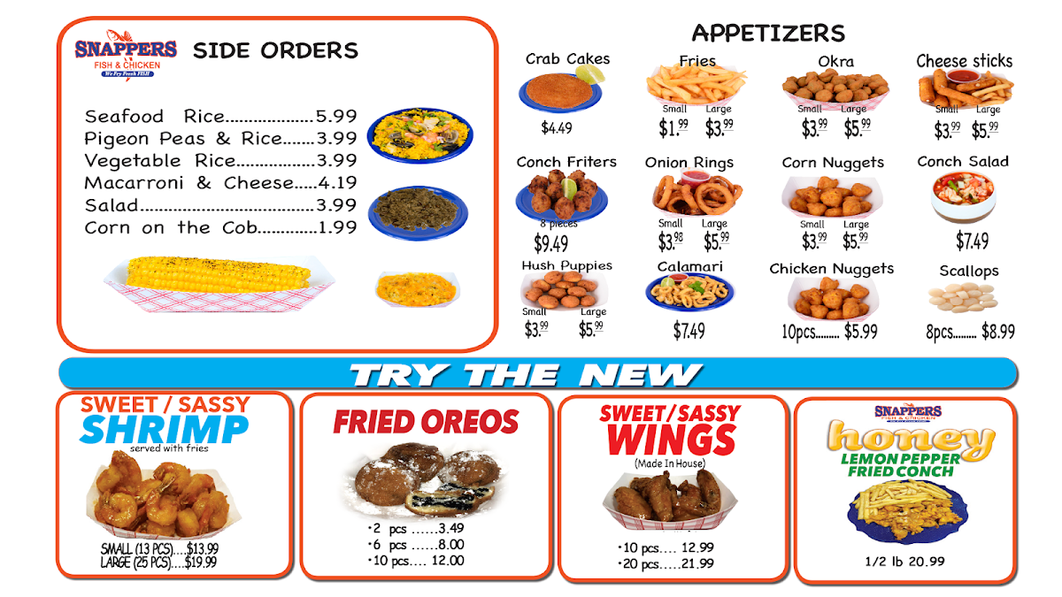 Snappers Fish And Chicken Menu - Image 5